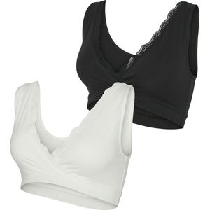 2-in-1 Lingerie - Bh - Zwart - Biologisch Katoen - 2-Pack