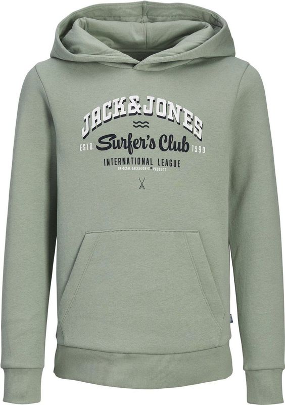 Jack and Jones Junior - Hoodie - Blauw - Katoen - Met Capuchon