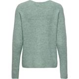 COMFORT - Effen Gebreide Trui - Blauw - 74% Polyacryl, 24% Polyester, 2% Elastaan