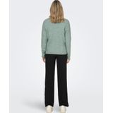 COMFORT - Effen Gebreide Trui - Blauw - 74% Polyacryl, 24% Polyester, 2% Elastaan