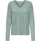 COMFORT - Effen Gebreide Trui - Blauw - 74% Polyacryl, 24% Polyester, 2% Elastaan