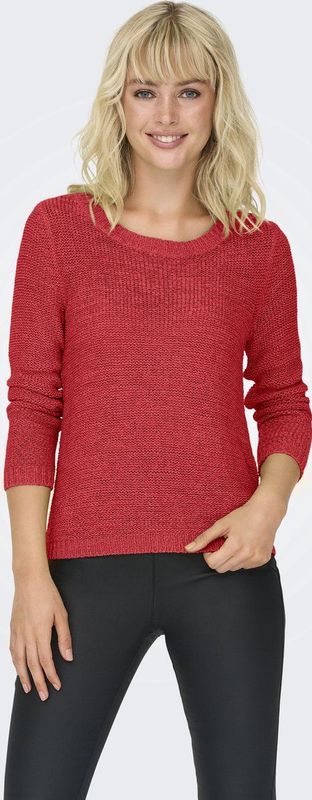 ONLY - ONLGEENA XO L/S Pullover - Effen - Zwart - 65% Polyacryl, 35% Polyamide