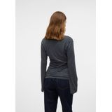 Blouse - Regular Fit - V-hals Top - Lange Mouwen - Voedingsfunctie met Wikkeleffect