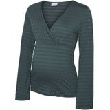 Blouse - Regular Fit - V-hals Top - Lange Mouwen - Voedingsfunctie met Wikkeleffect