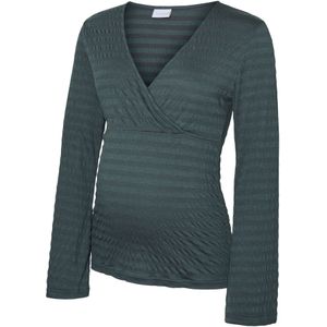 Blouse - Regular Fit - V-hals Top - Lange Mouwen - Voedingsfunctie met Wikkeleffect