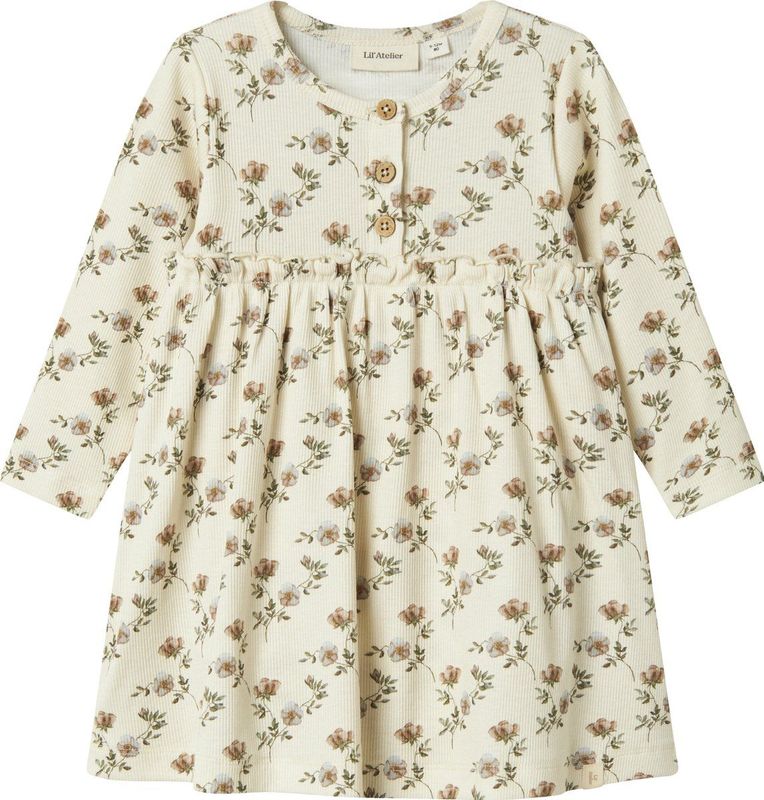 Nameit Jurk - Lange Mouwen - Ruches - Jerseystructuur