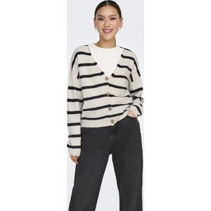 Only Vest Onlrica Life V-neck Cardigan Kn 15340017 Birch/black Dames