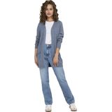 Only - ONLLESLY - Vest - Blauw - Regular Fit, V-hals, 50% Viscose, 27% Nylon, 23% Polyester