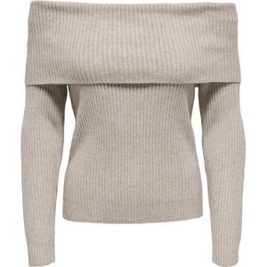 ONLY ONLKATIA LS OFF SHOULDER KNT NOOS Dames Trui - Nacreous Cloud Melange