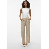 Vero Moda - Vmjesmilo - Broek - Beige - 55% Viscose 45% Linnen