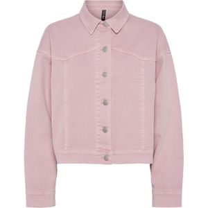 Pieces - Pcfenny - Denim Jacket - Dawn Pink - 98% Katoen, Regular Fit