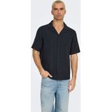 ONSL - Latham - Overhemd - Effen - Viscose, Regular Fit, Kwartmouw