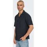 ONSL - Latham - Overhemd - Effen - Viscose, Regular Fit, Kwartmouw