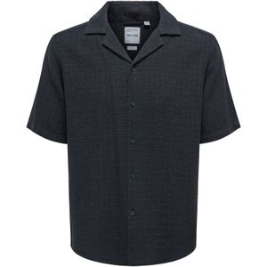 ONSL - Latham - Overhemd - Effen - Viscose, Regular Fit, Kwartmouw