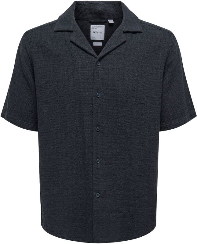 ONSL - Latham - Overhemd - Effen - Viscose, Regular Fit, Kwartmouw