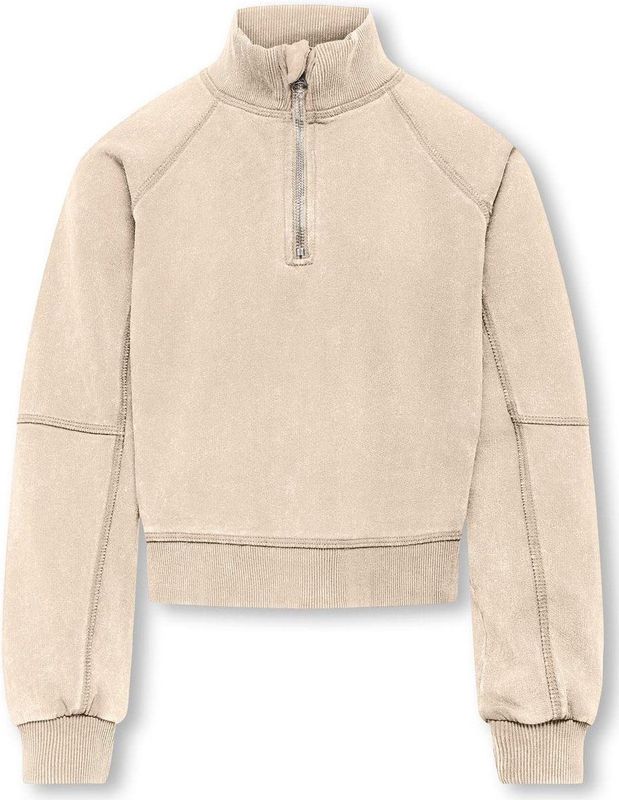 Only Kogdonna ls half zip washed swt ecru