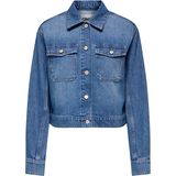 Denim - Tussenjas - Medium Blue - 100% Katoen - Lange Mouwen