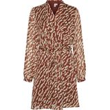 VERO MODA - Korte Jurk - Bedrukt - Oranje - 100% Polyester