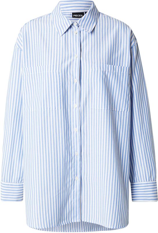 Pieces - Melia - Overhemd - Losse Pasvorm - 55% Gerecycled Polyester, 45% Katoen