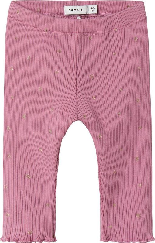 NAME IT - NBFROYANNA - Legging - Roze - Goud met Glitters
