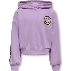 Only Sweater paars (Maat: 164) - TekstFotoprint - Halslijn: Capuchon,