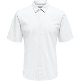 Only & Sons - Overhemd - Bright White - 100% Katoen - Korte Mouwen