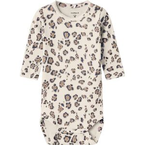 NAME IT - Romper - Ecru/Lichtbruin/Zwart - Katoen/Lyocell/Elastaan