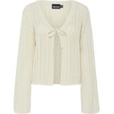 Pieces - Nuka - Gebreid Vest - Zwart - 100% Gerecycled Katoen