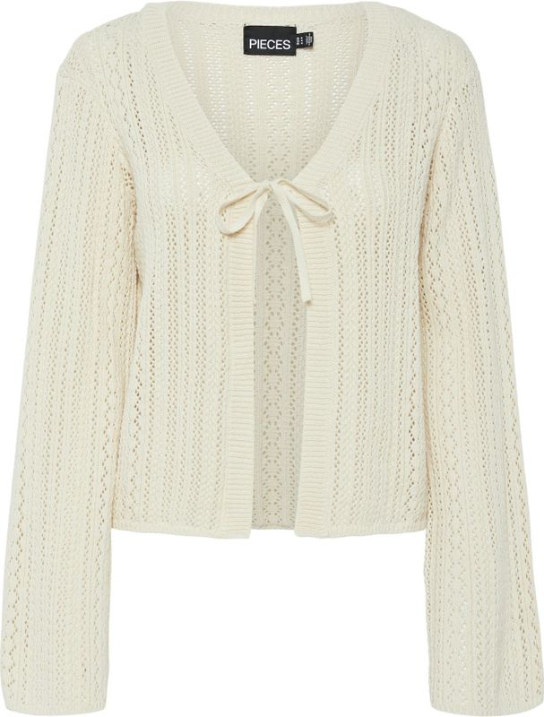 Pieces - Nuka - Gebreid Vest - Zwart - 100% Gerecycled Katoen