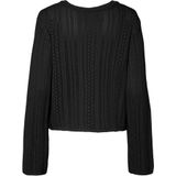 Gebreid Vest - V-hals - Lange Mouwen - Wijde Mouwen - Regular Fit - 100% Gerecycled Katoen