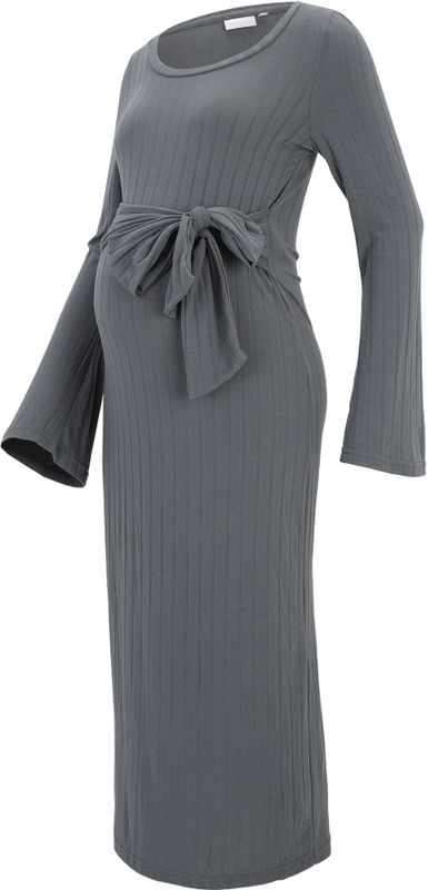 Mllucy - Zwangerschapsjurk - O-hals - Lange Mouwen - Regular Fit