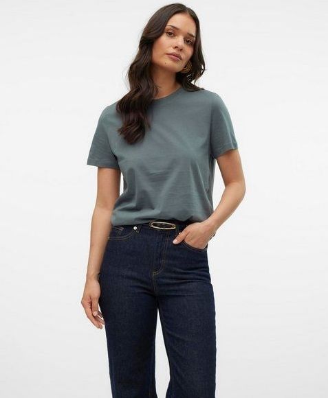 Basic Top - O-hals - Korte Mouwen - Regular Fit