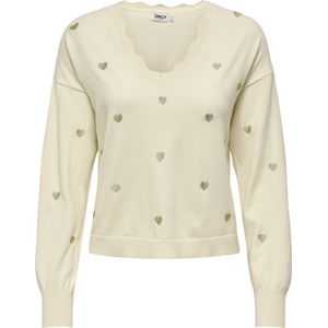 Only - ONLTIBA - Gebreide Trui - Birch - 50% Viscose, 30% Polyester, 20%
