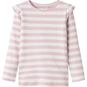 Name It mini meisjes longsleeve TAIA Winsome Orchid Cloud Dancer Slim Fit