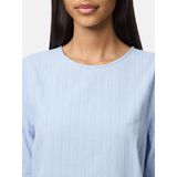 Pcmuna - Midi-jurk - Katoen - Korte Mouwen - Ronde Hals