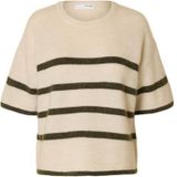 Selected Femme - Maline-Liliana - Gebreide Trui - Beige - Merinowol
