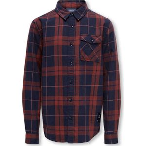 KIDS ONLY - Overhemd - Blauw - Katoen - Lange Mouwen