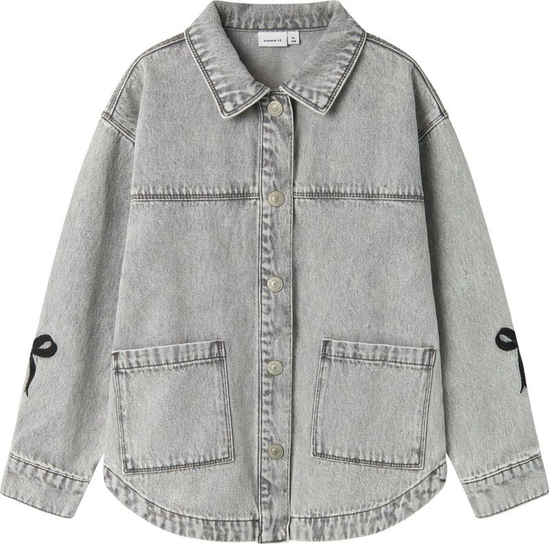 NAME IT - NKFGLORIA DNM EMB JACKET - Buitenjas - Denim - Meisjes