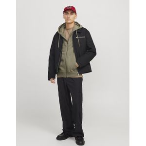 Sweatjack - Heren - Zwart - Polyester - Capuchon met Trekkoord