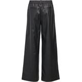 Object - Objmelba Lisa Wide Coated Pant - Broek - Zwart - Ecovero Viscose