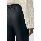 Object - Objmelba Lisa Wide Coated Pant - Broek - Zwart - Ecovero Viscose