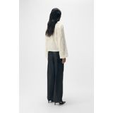 Object - Objmelba Lisa Wide Coated Pant - Broek - Zwart - Ecovero Viscose