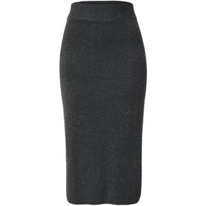 Plooirok - Dark Grey Melange - Breisel - Hoge Taille