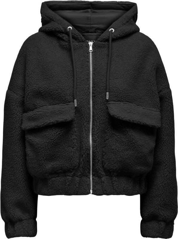 ONLY - ONLTANJA TEDDY HOOD JACKET OTW NOOS - Dames - Teddy Jas - Capuchon - Lange Mouwen