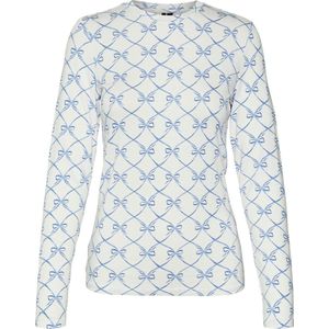 Vero Moda T-shirt Vmalberte Cilia Ls Top Box Jrs 10319229 Snow White cilia Dames