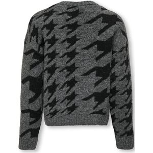 ONLY kids meisjes trui PEPPY Dark Grey Melange Black Regular Fit