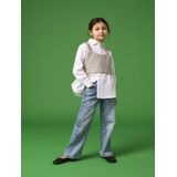 Kogzoe - Gebreide Top - Blauw - Knitwear - V-Hals - Lange Mouwen