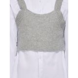 Kogzoe - Gebreide Top - Blauw - Knitwear - V-Hals - Lange Mouwen