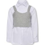 Kogzoe - Gebreide Top - Blauw - Knitwear - V-Hals - Lange Mouwen