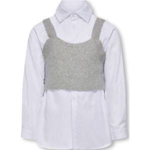 Kogzoe - Gebreide Top - Blauw - Knitwear - V-Hals - Lange Mouwen